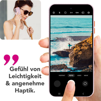 NALIA Matte Hardcase Hülle für Samsung Galaxy S25 – Anti-Fingerabdruck & Grip – NOVA (Strukturiertes Design) – Marke aus Berlin