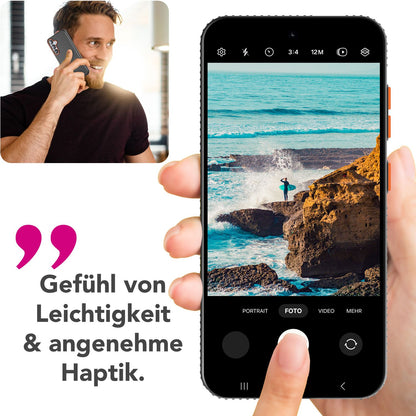 NALIA Matte Hardcase Hülle für Samsung Galaxy S25 – Anti-Fingerabdruck & Grip – NOVA (Strukturiertes Design) – Marke aus Berlin