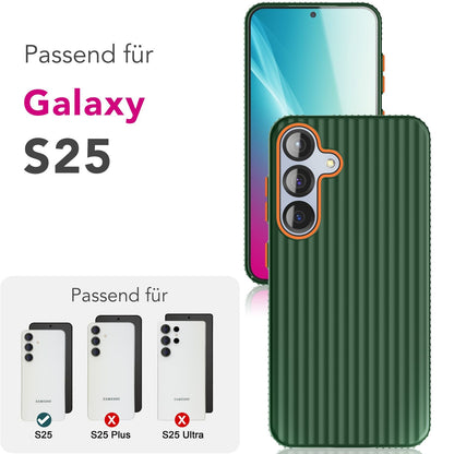 NALIA Matte Hardcase Hülle für Samsung Galaxy S25 – Anti-Fingerabdruck & Grip – NOVA (Strukturiertes Design) – Marke aus Berlin