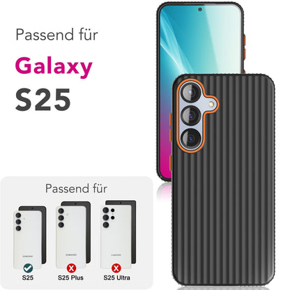 NALIA Matte Hardcase Hülle für Samsung Galaxy S25 – Anti-Fingerabdruck & Grip – NOVA (Strukturiertes Design) – Marke aus Berlin