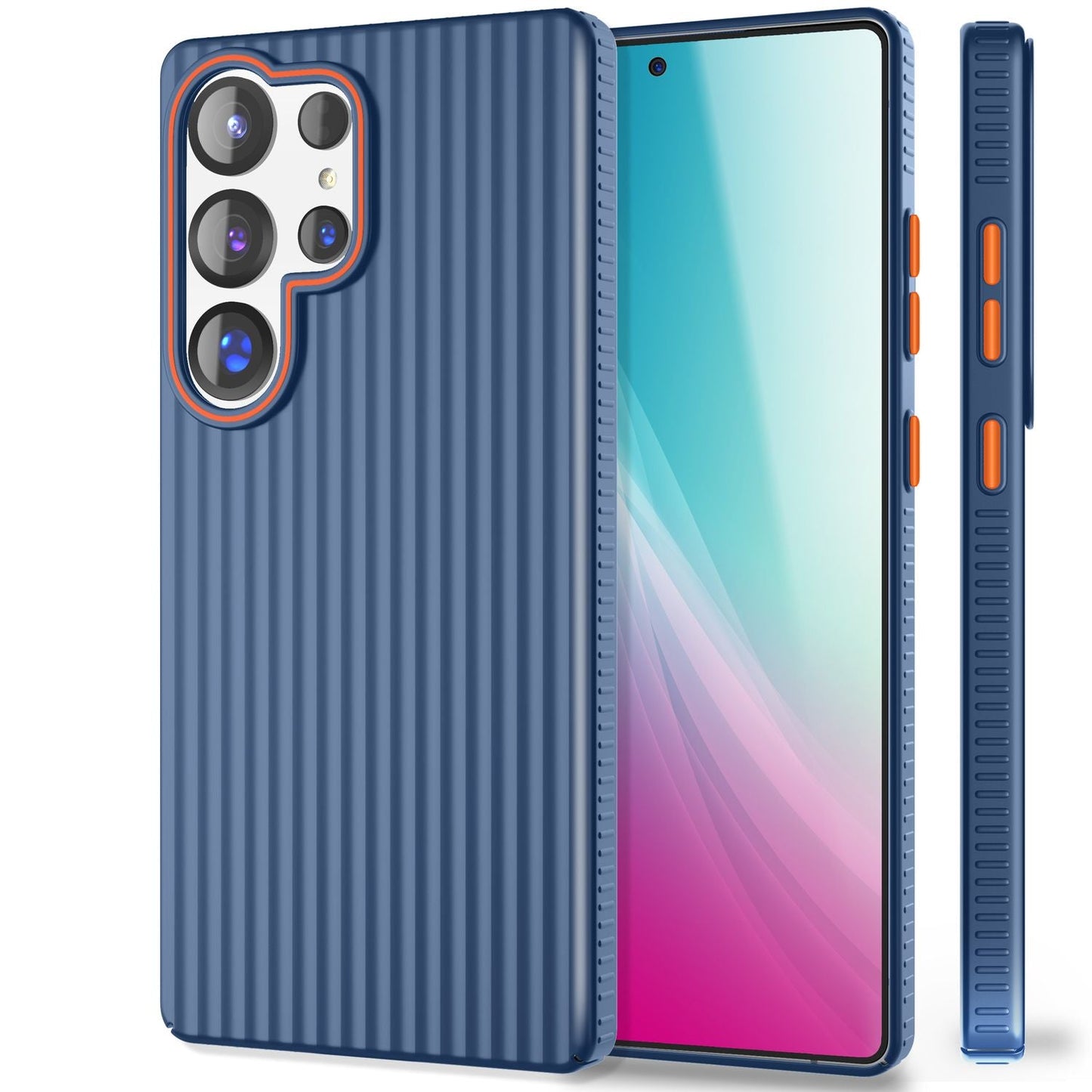NALIA Matte Hardcase Hülle für Samsung Galaxy S25 Ultra – Anti-Fingerabdruck & Grip – NOVA (Strukturiertes Design) – Marke aus Berlin