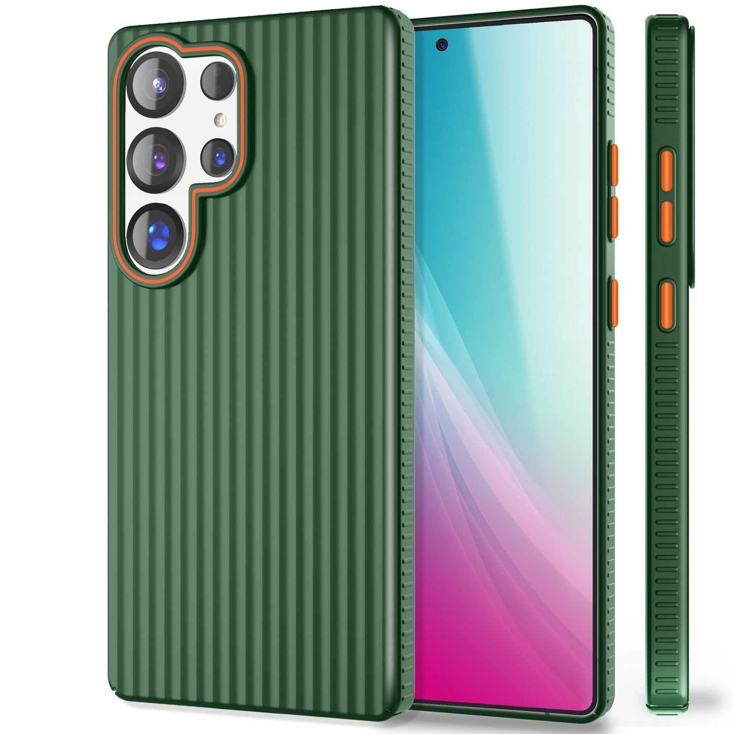 NALIA Matte Hardcase Hülle für Samsung Galaxy S25 Ultra – Anti-Fingerabdruck & Grip – NOVA (Strukturiertes Design) – Marke aus Berlin