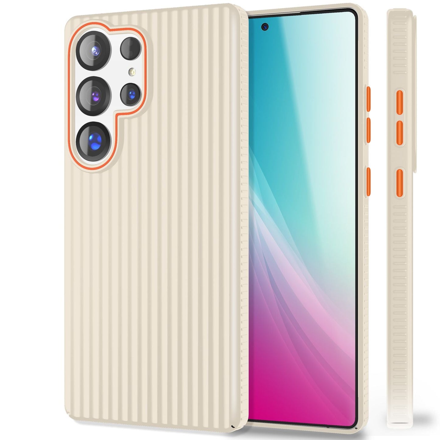 NALIA Matte Hardcase Hülle für Samsung Galaxy S25 Ultra – Anti-Fingerabdruck & Grip – NOVA (Strukturiertes Design) – Marke aus Berlin