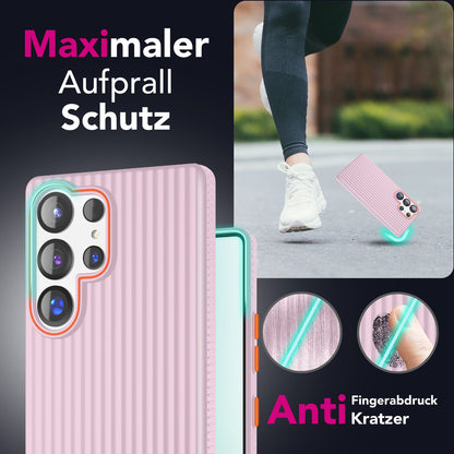 NALIA Matte Hardcase Hülle für Samsung Galaxy S25 Ultra – Anti-Fingerabdruck & Grip – NOVA (Strukturiertes Design) – Marke aus Berlin