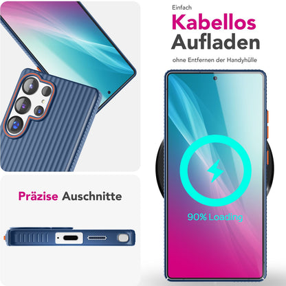 NALIA Matte Hardcase Hülle für Samsung Galaxy S25 Ultra – Anti-Fingerabdruck & Grip – NOVA (Strukturiertes Design) – Marke aus Berlin