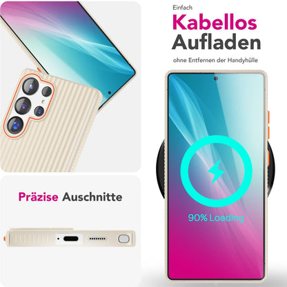 NALIA Matte Hardcase Hülle für Samsung Galaxy S25 Ultra – Anti-Fingerabdruck & Grip – NOVA (Strukturiertes Design) – Marke aus Berlin