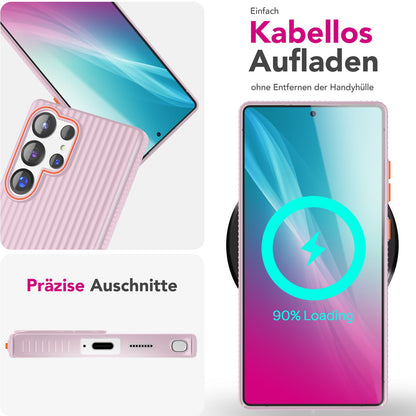 NALIA Matte Hardcase Hülle für Samsung Galaxy S25 Ultra – Anti-Fingerabdruck & Grip – NOVA (Strukturiertes Design) – Marke aus Berlin