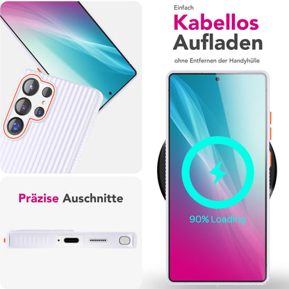 NALIA Matte Hardcase Hülle für Samsung Galaxy S25 Ultra – Anti-Fingerabdruck & Grip – NOVA (Strukturiertes Design) – Marke aus Berlin