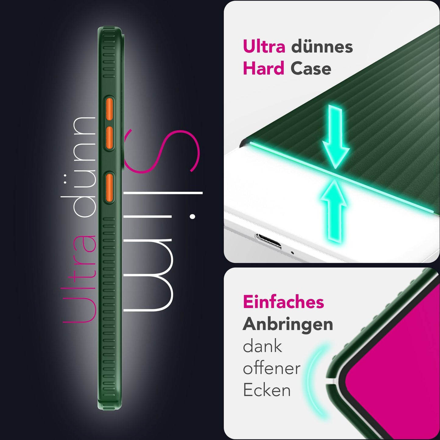 NALIA Matte Hardcase Hülle für Samsung Galaxy S25 Ultra – Anti-Fingerabdruck & Grip – NOVA (Strukturiertes Design) – Marke aus Berlin