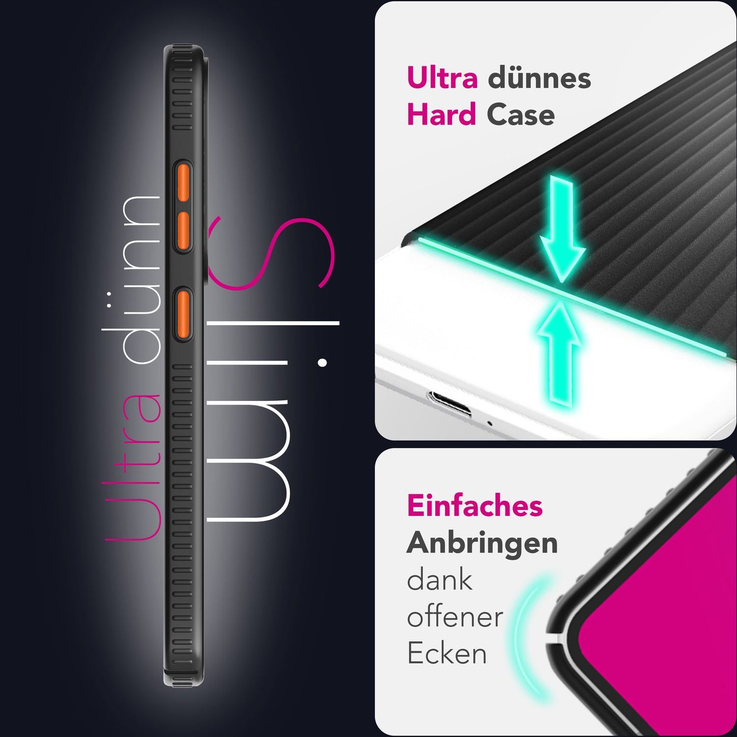 NALIA Matte Hardcase Hülle für Samsung Galaxy S25 Ultra – Anti-Fingerabdruck & Grip – NOVA (Strukturiertes Design) – Marke aus Berlin