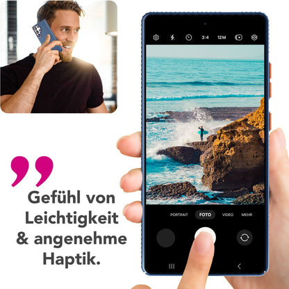 NALIA Matte Hardcase Hülle für Samsung Galaxy S25 Ultra – Anti-Fingerabdruck & Grip – NOVA (Strukturiertes Design) – Marke aus Berlin