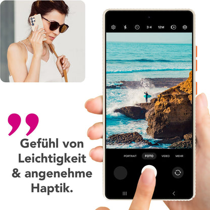 NALIA Matte Hardcase Hülle für Samsung Galaxy S25 Ultra – Anti-Fingerabdruck & Grip – NOVA (Strukturiertes Design) – Marke aus Berlin