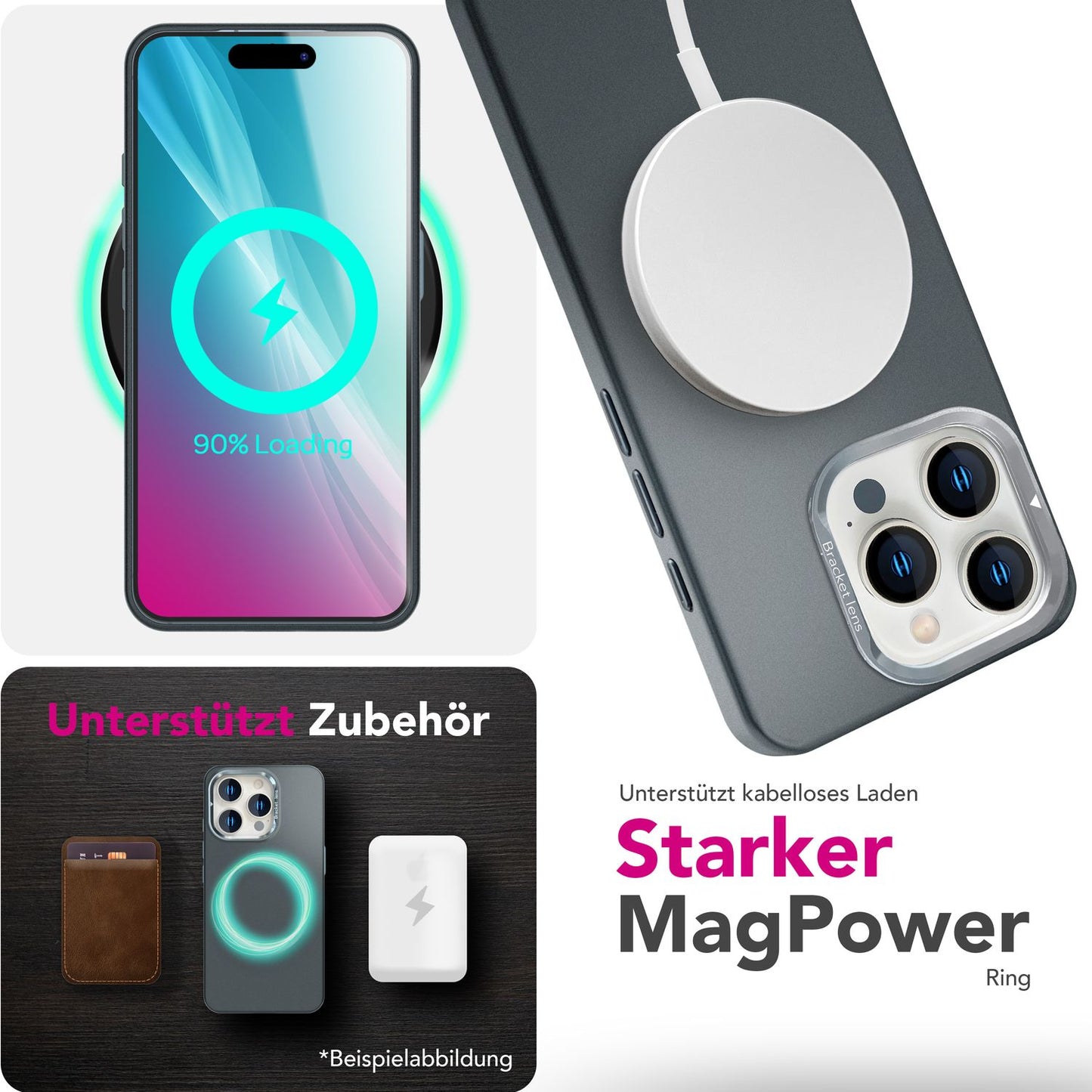 NALIA Magnet Hardcase für iPhone 16 Pro Max – Faltbarer Kamera-Stand – OVERLAND (Schutzhülle Matt & MagSafe Kompatibel) – Marke aus Berlin