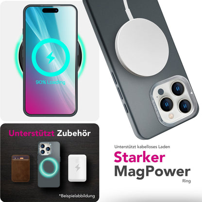 NALIA Magnet Hardcase für iPhone 16 Pro Max – Faltbarer Kamera-Stand – OVERLAND (Schutzhülle Matt & MagSafe Kompatibel) – Marke aus Berlin