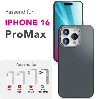 NALIA Magnet Hardcase für iPhone 16 Pro Max – Faltbarer Kamera-Stand – OVERLAND (Schutzhülle Matt & MagSafe Kompatibel) – Marke aus Berlin