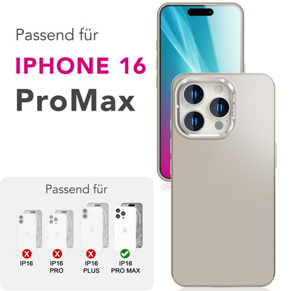 NALIA Magnet Hardcase für iPhone 16 Pro Max – Faltbarer Kamera-Stand – OVERLAND (Schutzhülle Matt & MagSafe Kompatibel) – Marke aus Berlin