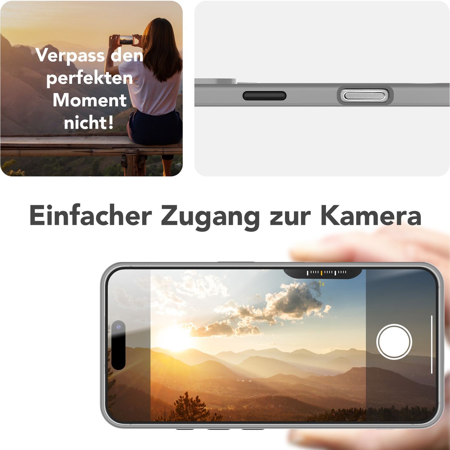 NALIA Magnet-Case für iPhone 16 Pro Max – Klappständer & Kameraschutz – TRITON (Matt-Transparent & Hybrid-Schutz) – Marke aus Berlin