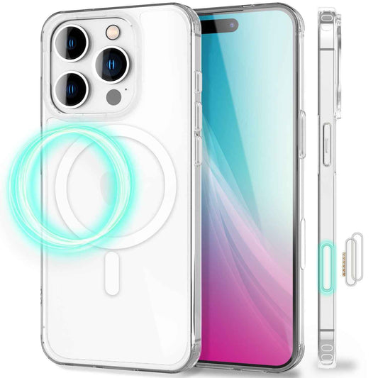 NALIA Magnet Hülle für iPhone 16 Pro – MagSafe kompatibel & Camera Control Schutz (Touch-fähig) – STRIVE (Hardcase Rückseite & Silikon-Rahmen) – Marke aus Berlin