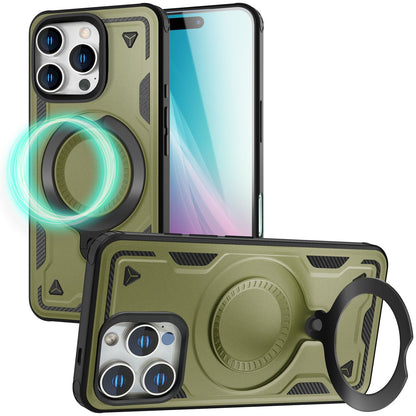 NALIA Magnetische Panzerhülle für iPhone 16 Pro – Ring-Halterung 360° & MagSafe kompatibel – STORMGUARD (Outdoor Case) – Marke aus Berlin