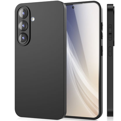 NALIA Matte Silikonhülle für Samsung Galaxy S25 Plus – Slim, Schwarz & Rutschfest – STRIDER (Soft Case, Kameraschutz & Stoßfest) – Marke aus Berlin
