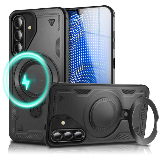 NALIA Magnetische Panzerhülle für Samsung Galaxy A26 – Ring-Halterung 360° & MagSafe kompatibel – STORMGUARD (Outdoor Case) – Marke aus Berlin