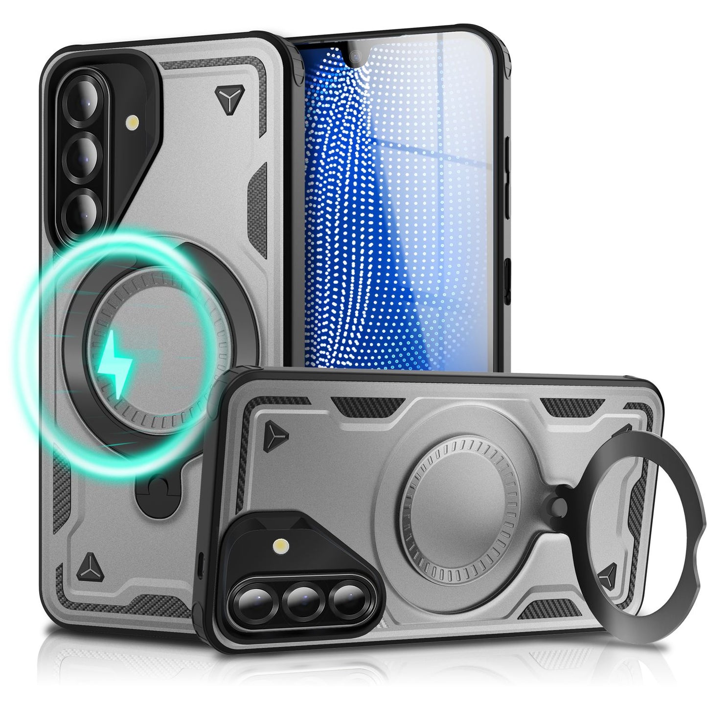 NALIA Magnetische Panzerhülle für Samsung Galaxy A26 – Ring-Halterung 360° & MagSafe kompatibel – STORMGUARD (Outdoor Case) – Marke aus Berlin