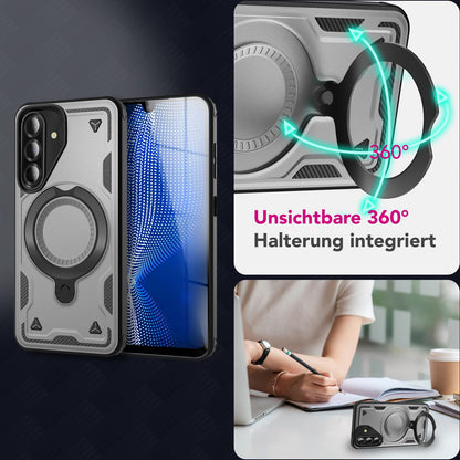 NALIA Magnetische Panzerhülle für Samsung Galaxy A26 – Ring-Halterung 360° & MagSafe kompatibel – STORMGUARD (Outdoor Case) – Marke aus Berlin