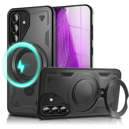 NALIA Magnetische Panzerhülle für Samsung Galaxy A36 – Ring-Halterung 360° & MagSafe kompatibel – STORMGUARD (Outdoor Case) – Marke aus Berlin