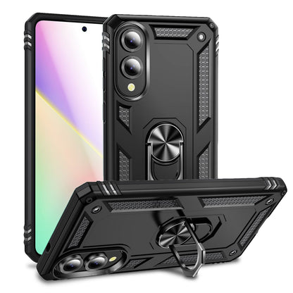 NALIA Panzerhülle für Samsung Galaxy S25 Edge – Ring-Ständer 360° & Magnet-Halterung Kompatibel – RINGDEFEND (Stoßfestes Outdoor Case) – Marke aus Berlin