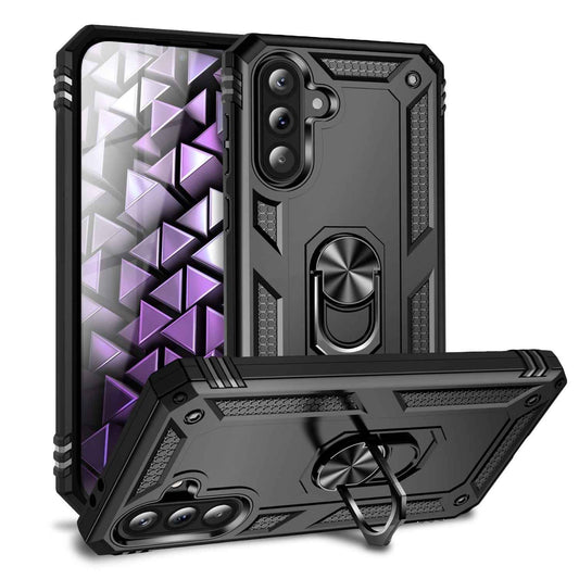 NALIA Panzerhülle für Samsung Galaxy A36 – Ring-Ständer 360° & Magnet-Halterung Kompatibel – RINGDEFEND (Stoßfestes Outdoor Case) – Marke aus Berlin