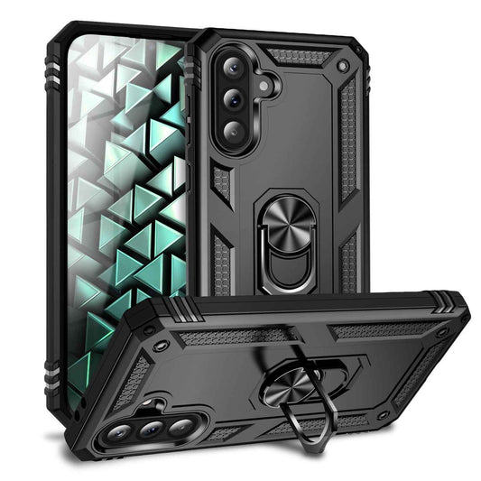 NALIA Panzerhülle für Samsung Galaxy A56 – Ring-Ständer 360° & Magnet-Halterung Kompatibel – RINGDEFEND (Stoßfestes Outdoor Case) – Marke aus Berlin