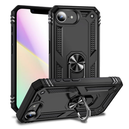 NALIA Panzerhülle für iPhone 16e / 17e – Ring-Ständer 360° & Magnet-Halterung Kompatibel – RINGDEFEND (Stoßfestes Outdoor Case) – Marke aus Berlin