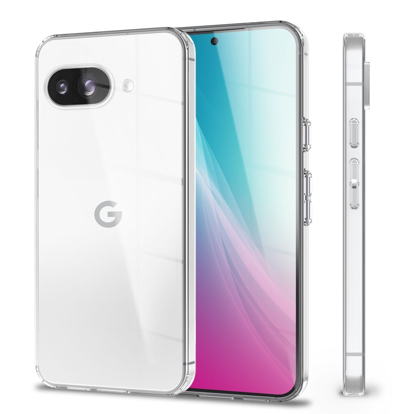 NALIA Transparente Silikonhülle für Google Pixel 9a – Anti-Gelb & Rutschfest – GLAZE (Handyhülle Kristallklar, Schlank & Stoßfest) – Marke aus Berlin