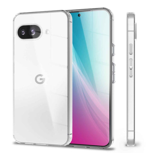 NALIA Transparente Silikonhülle für Google Pixel 9a – Anti-Gelb & Rutschfest – GLAZE (Handyhülle Kristallklar, Schlank & Stoßfest) – Marke aus Berlin