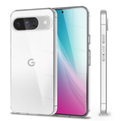 NALIA Transparente Silikonhülle für Google Pixel 9 – Anti-Gelb & Rutschfest – GLAZE (Handyhülle Kristallklar, Schlank & Stoßfest) – Marke aus Berlin