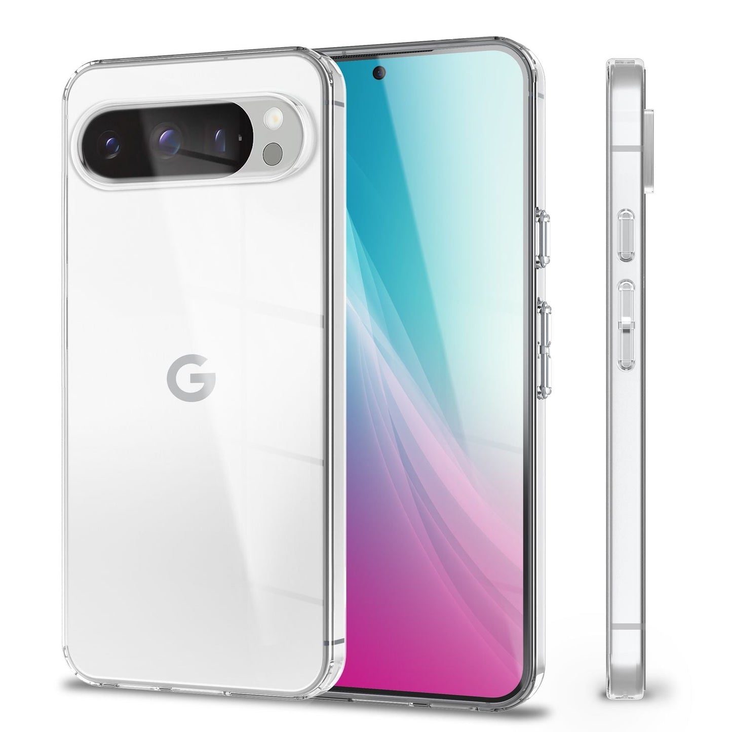 NALIA Transparente Silikonhülle für Google Pixel 9 Pro XL – Anti-Gelb & Rutschfest – GLAZE (Handyhülle Kristallklar, Schlank & Stoßfest) – Marke aus Berlin