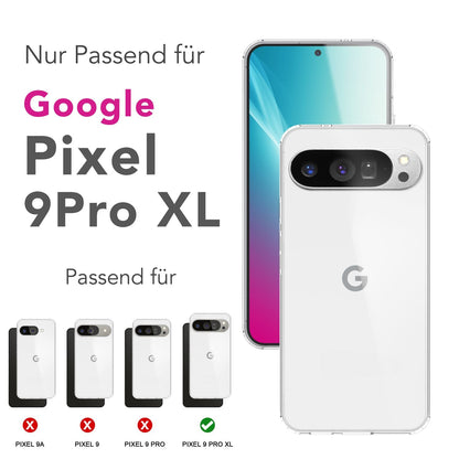 NALIA Transparente Silikonhülle für Google Pixel 9 Pro XL – Anti-Gelb & Rutschfest – GLAZE (Handyhülle Kristallklar, Schlank & Stoßfest) – Marke aus Berlin