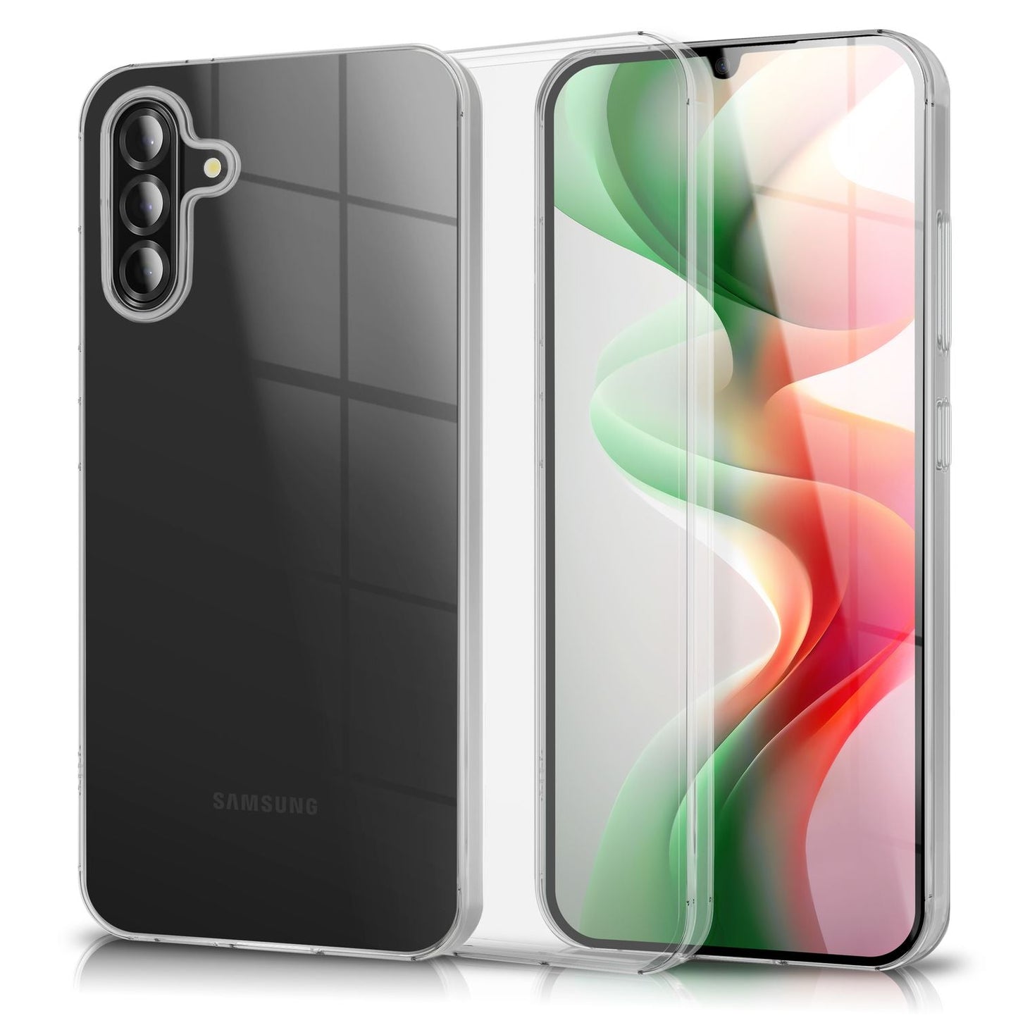 NALIA Transparente Silikonhülle für Samsung Galaxy A26 – Anti-Gelb & Rutschfest – GLAZE (Handyhülle Kristallklar, Schlank & Stoßfest) – Marke aus Berlin