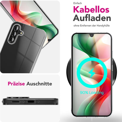 NALIA Transparente Silikonhülle für Samsung Galaxy A26 – Anti-Gelb & Rutschfest – GLAZE (Handyhülle Kristallklar, Schlank & Stoßfest) – Marke aus Berlin