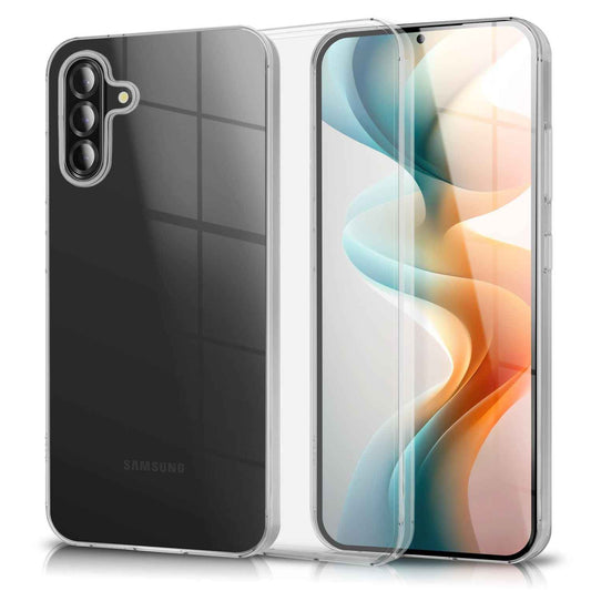 NALIA Transparente Silikonhülle für Samsung Galaxy A36 / A56 – Anti-Gelb & Rutschfest – GLAZE (Handyhülle Kristallklar, Schlank & Stoßfest) – Marke aus Berlin