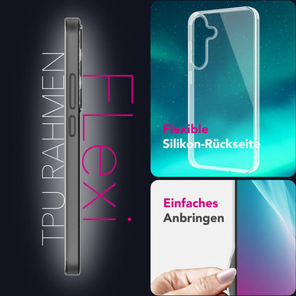 NALIA Transparente Silikonhülle für Samsung Galaxy A36 / A56 – Anti-Gelb & Rutschfest – GLAZE (Handyhülle Kristallklar, Schlank & Stoßfest) – Marke aus Berlin