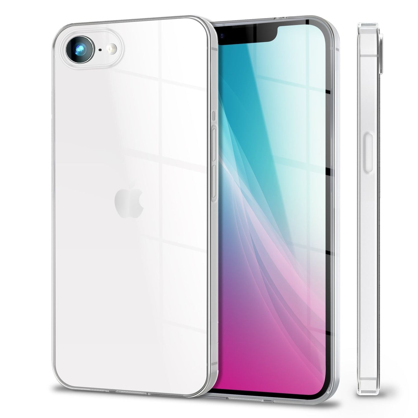 NALIA Transparente Silikonhülle für iPhone 16e / 17e – Anti-Gelb & Rutschfest – GLAZE (Handyhülle Kristallklar, Schlank & Stoßfest) – Marke aus Berlin