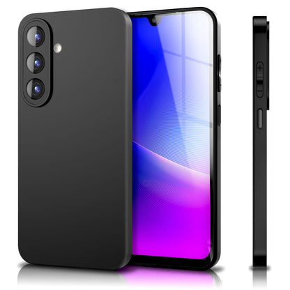 NALIA Matte Silikonhülle für Samsung Galaxy A26 – Slim, Schwarz & Rutschfest – STRIDER (Soft Case, Kameraschutz & Stoßfest) – Marke aus Berlin