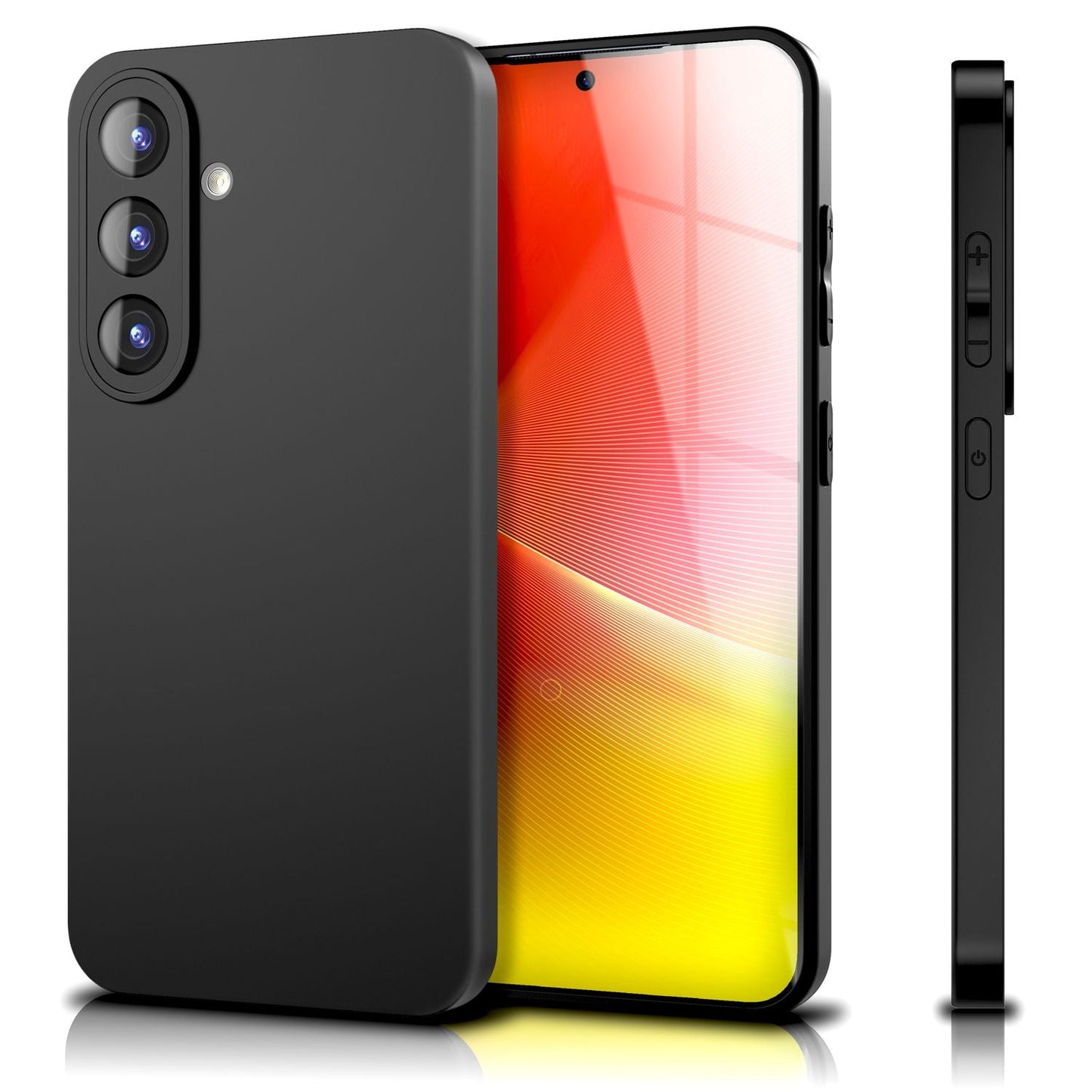 NALIA Matte Silikonhülle für Samsung Galaxy A36 – Slim, Schwarz & Rutschfest – STRIDER (Soft Case, Kameraschutz & Stoßfest) – Marke aus Berlin