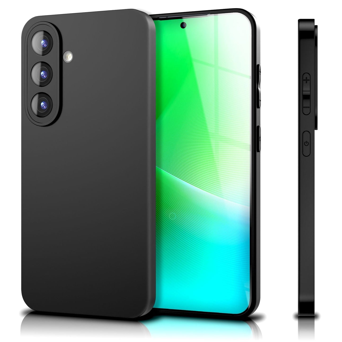 NALIA Matte Silikonhülle für Samsung Galaxy A56 – Slim, Schwarz & Rutschfest – STRIDER (Soft Case, Kameraschutz & Stoßfest) – Marke aus Berlin