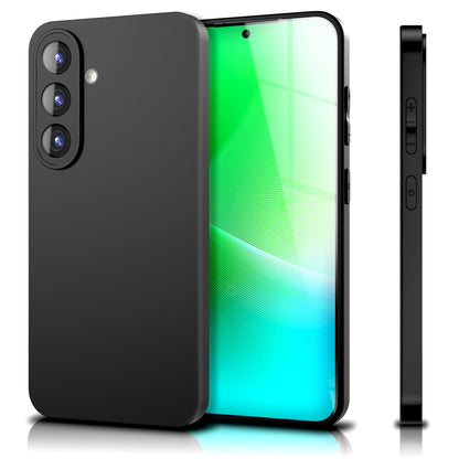 NALIA Matte Silikonhülle für Samsung Galaxy A56 – Slim, Schwarz & Rutschfest – STRIDER (Soft Case, Kameraschutz & Stoßfest) – Marke aus Berlin