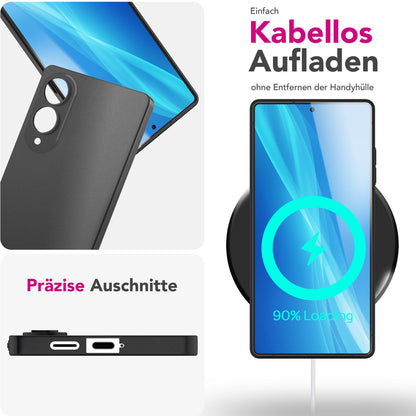 NALIA Ultra Slim Hardcase für Samsung Galaxy S25 Edge – Matt & 0.3mm Dünn – PHANTOM (Dünnes Cover & Kamera-Vollschutz) – Marke aus Berlin