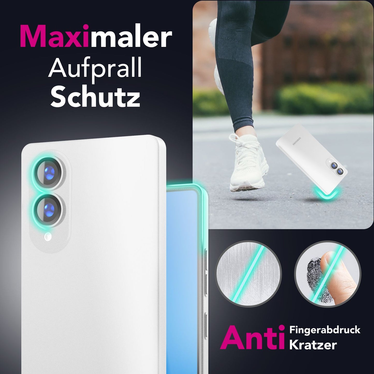 NALIA Ultra Slim Hardcase für Samsung Galaxy S25 Edge – Matt & 0.3mm Dünn – PHANTOM (Dünnes Cover & Kamera-Vollschutz) – Marke aus Berlin