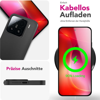 NALIA Ultra Slim Hardcase für Xiaomi 15 – Matt & 0.3mm Dünn – PHANTOM (Dünnes Cover & Kamera-Vollschutz) – Marke aus Berlin