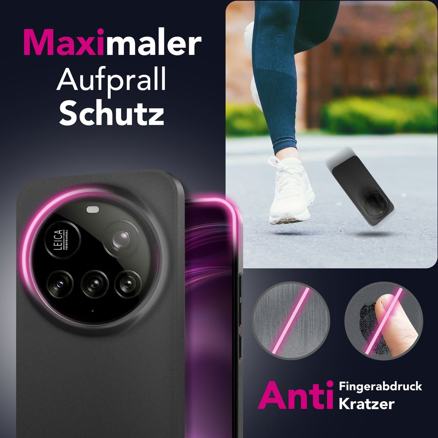 NALIA Ultra Slim Hardcase für Xiaomi 15 Ultra – Matt & 0.3mm Dünn – PHANTOM (Dünnes Cover & Kamera-Vollschutz) – Marke aus Berlin